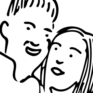 A smiling couple