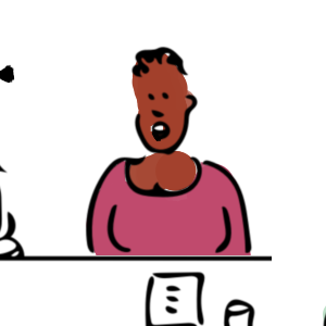 A woman speaking